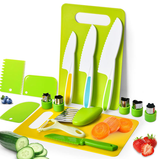 Kids Kitchen Knife Set with Cutting Board