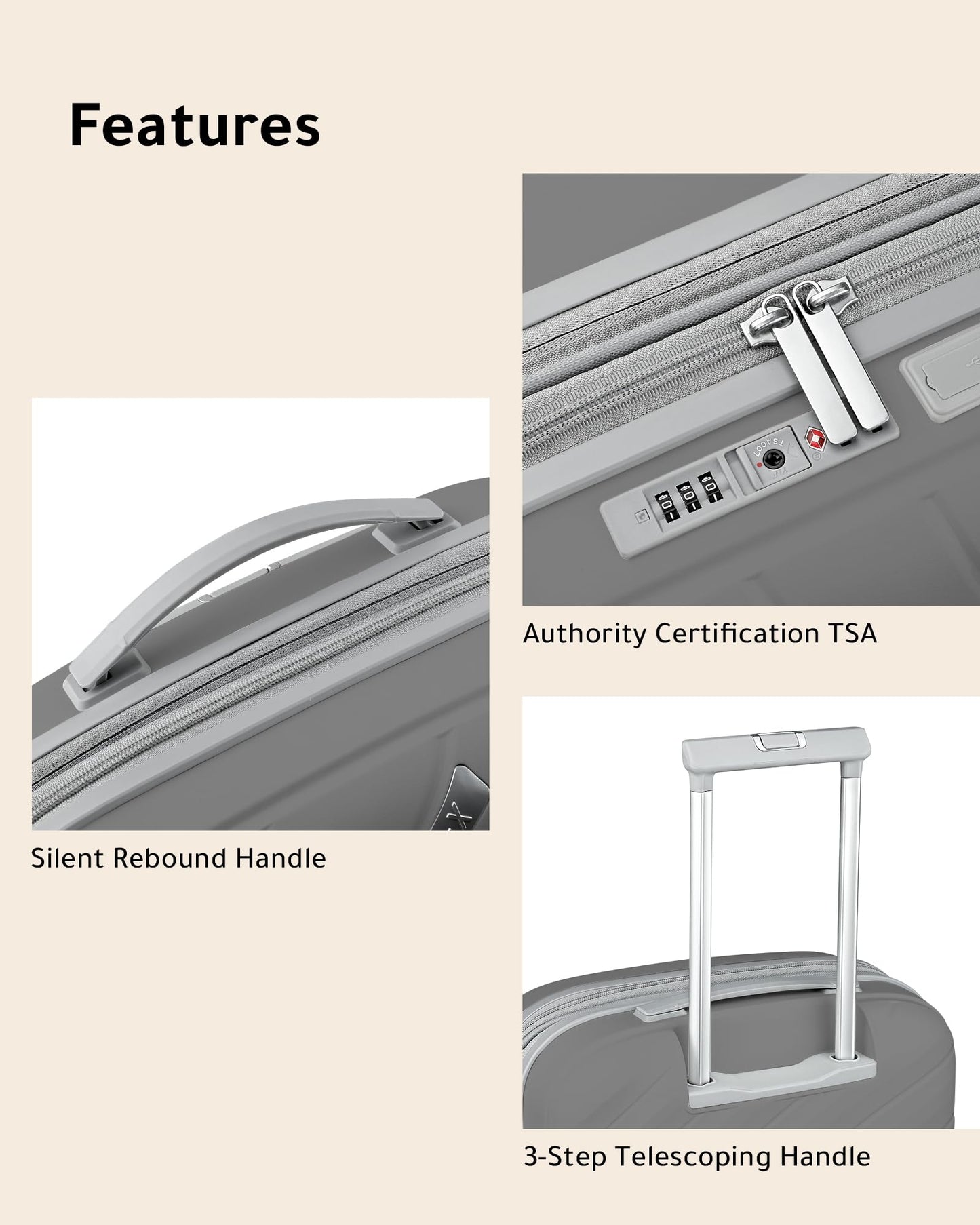 LUGGEX Lightweight 2-Piece Carry-On Luggage Set