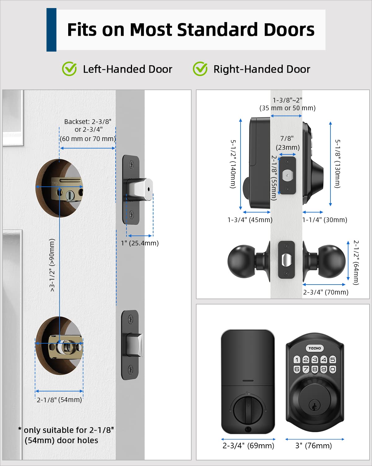 TEEHO Keyless Entry Door Lock with Keypad