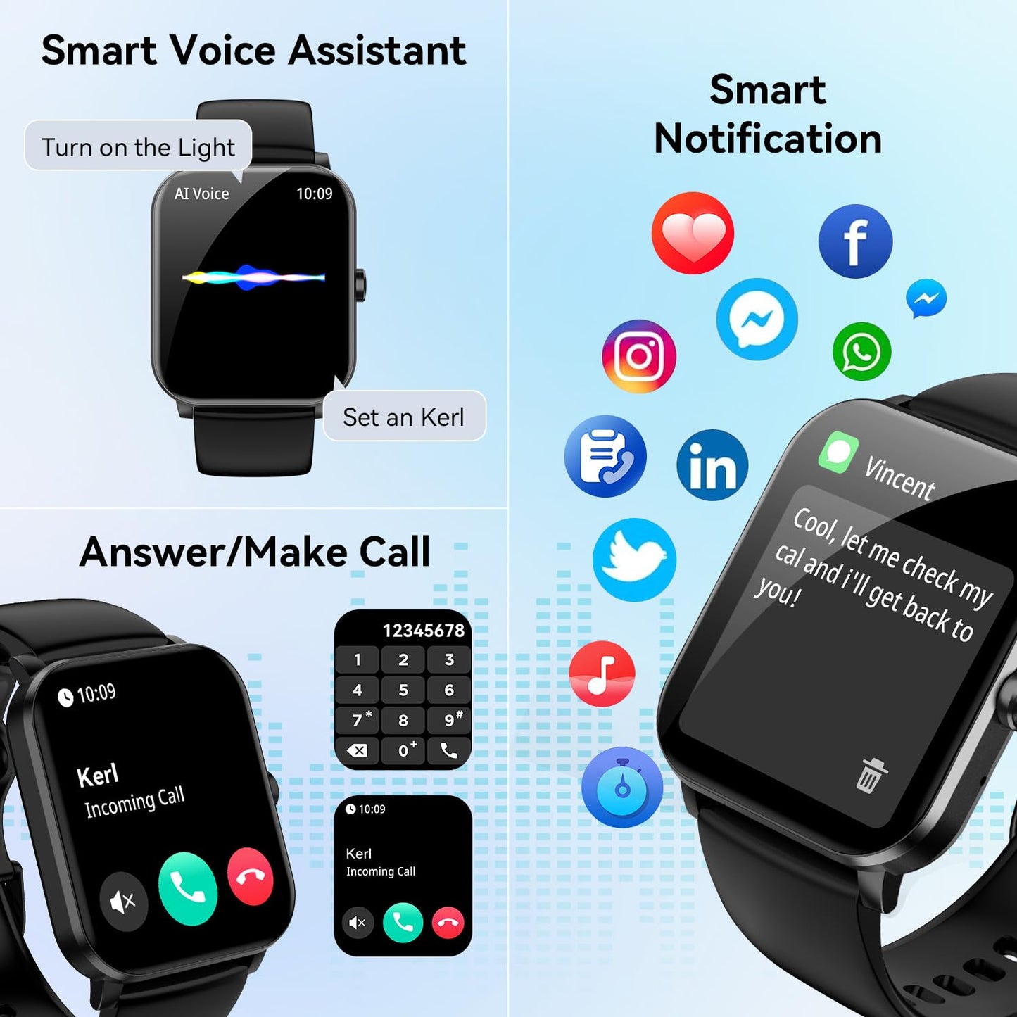 Smart Watch IP68 Fitness Tracker for Android iOS