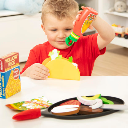 Melissa & Doug Wooden Taco & Tortilla Play Food