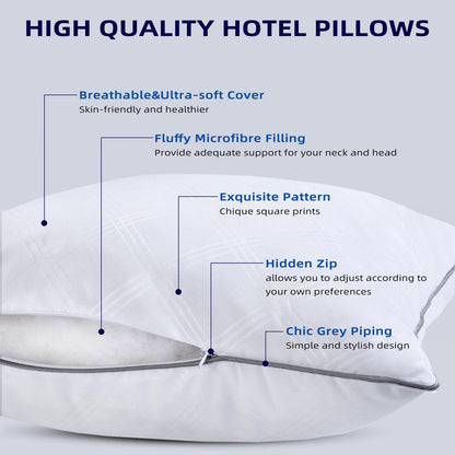 2 Pack Wellos Down Alternative Bed Pillows
