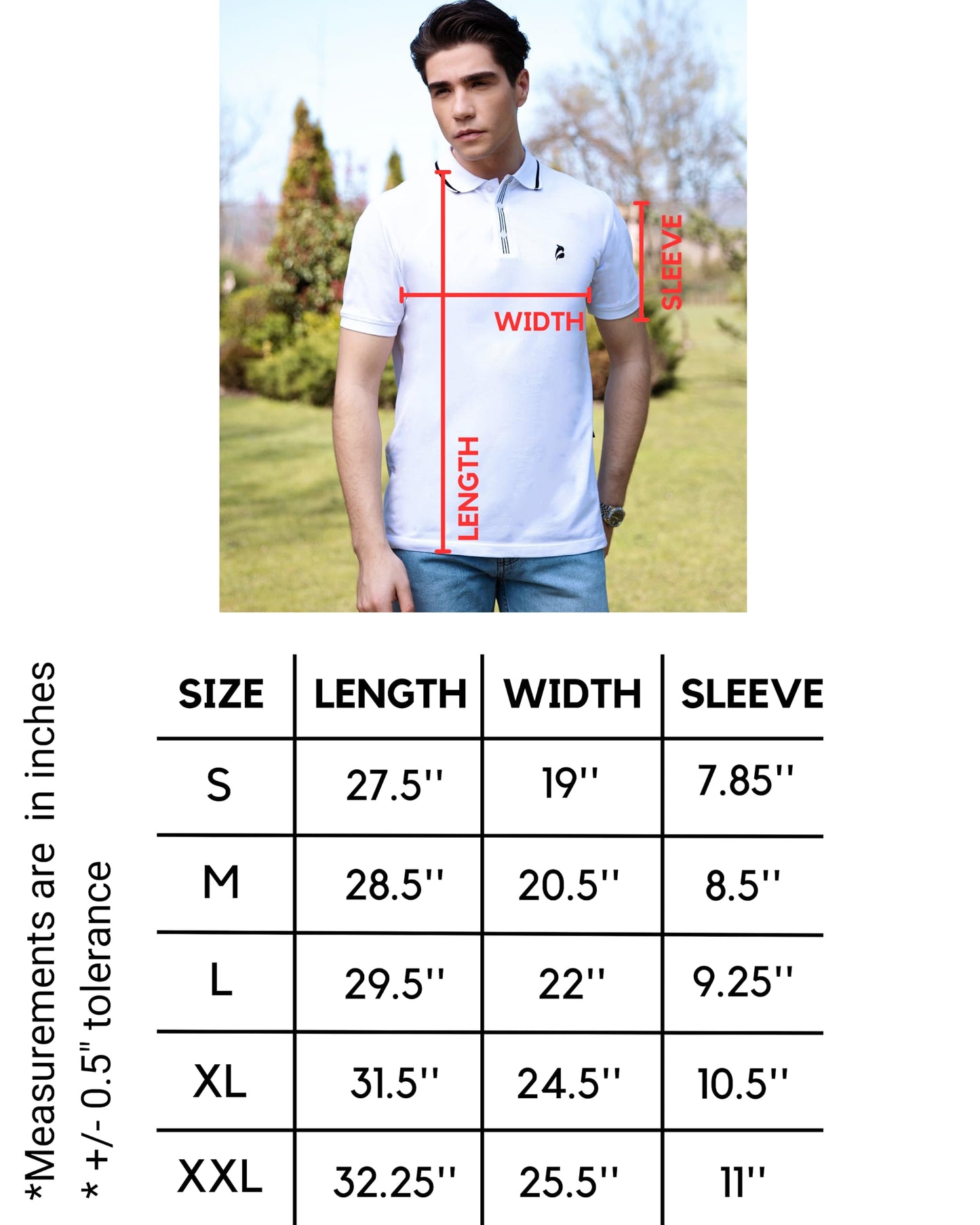 Bliss Mod Premium Cotton Polo Shirts for Men | Classic Fit | Superior Softness | Wide (as1, Alpha, l, Regular, Regular, White)