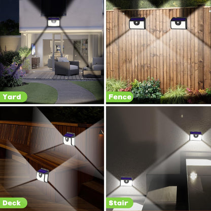 Ornnut 4-Pack Solar Motion Sensor Lights