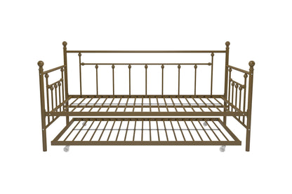 DHP Manila Metal Twin Size Daybed and Twin Size Trundle (Gold)