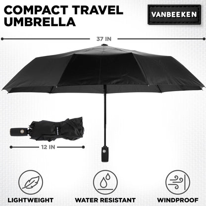 Van Beeken Compact Windproof Travel Umbrella