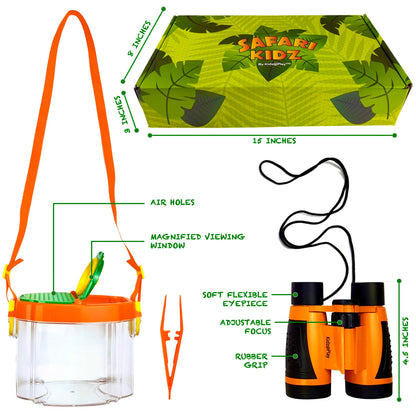 Kidz@Play Bug Hunting Kit with Binoculars & Tools