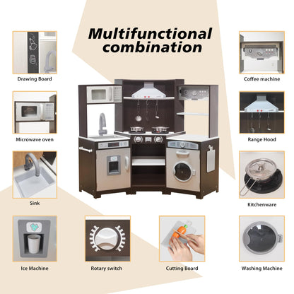 Kids Corner Play Kitchen Set with Lights & Sounds