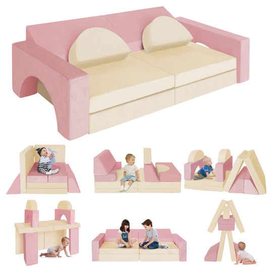 8PCS Kids Modular Foam Play Couch Set