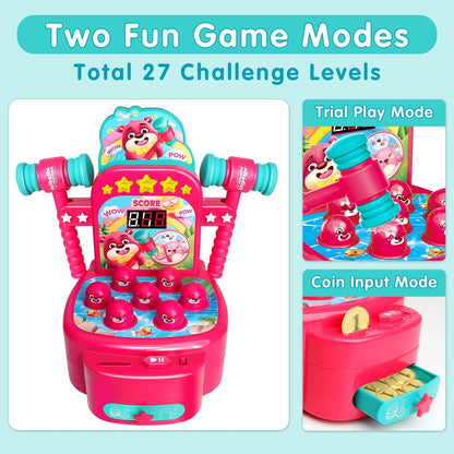 Whack A Mole Game for Toddlers with Hammers