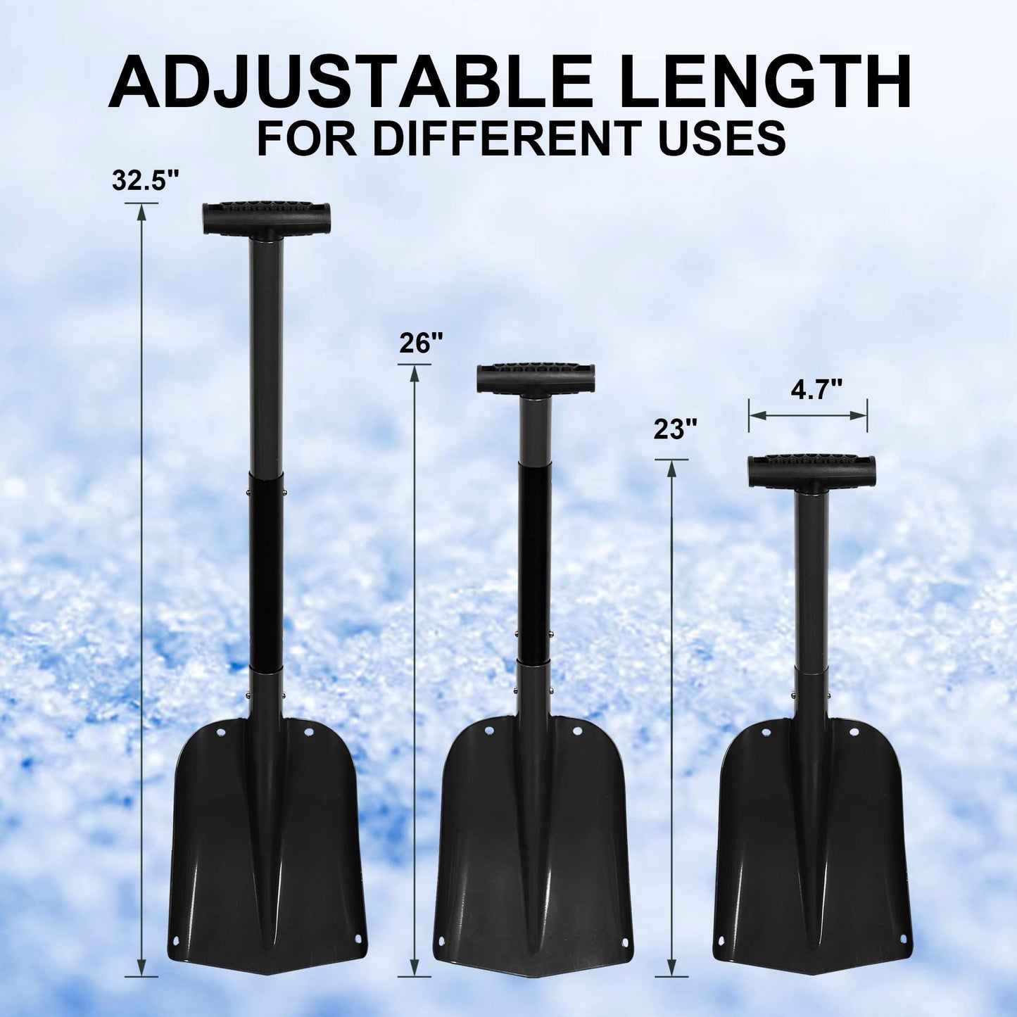 CARTMAN 32.5" Folding Snow Shovel for Emergencies