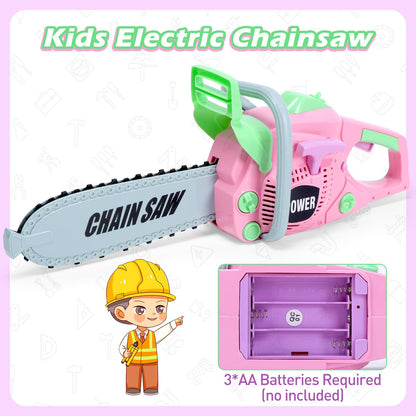 Toddler Tool Set with Chainsaw and Tape Measure