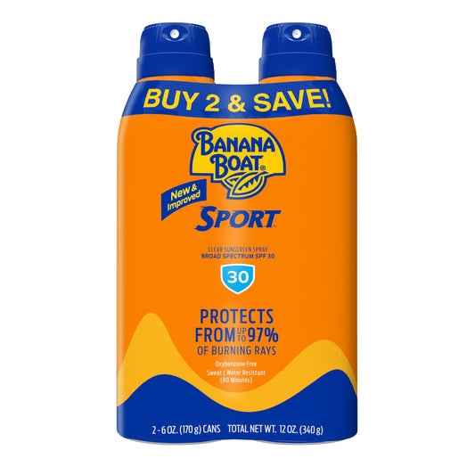 Twin Pack Banana Boat Sport Ultra SPF 30 Sunscreen Spray