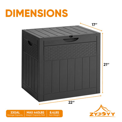 ZYJOYY 33 Gallon Weatherproof Storage Box