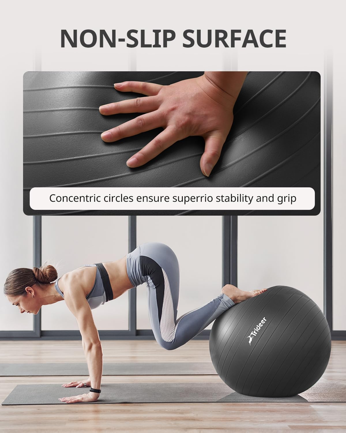 Trideer Yoga Ball for Fitness and Therapy