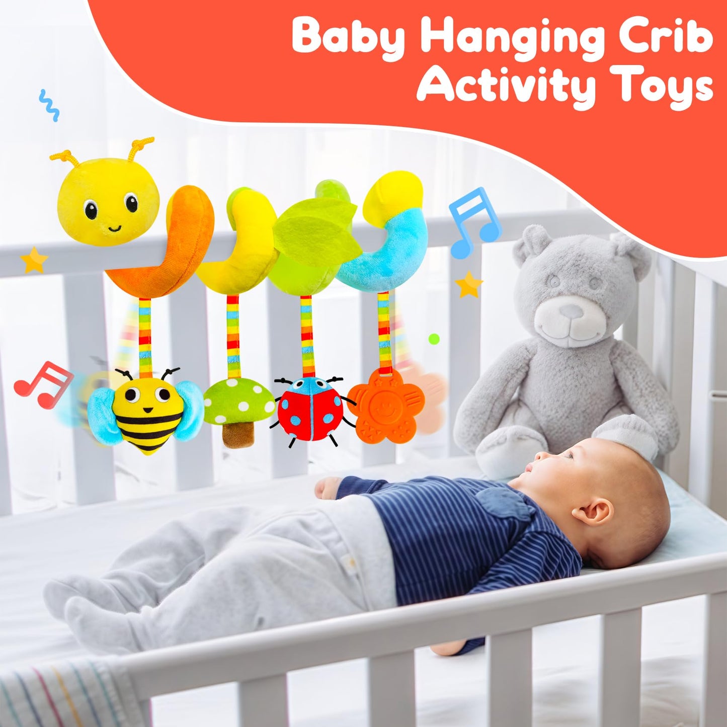 Baby Spiral Plush Activity Toys for Infants