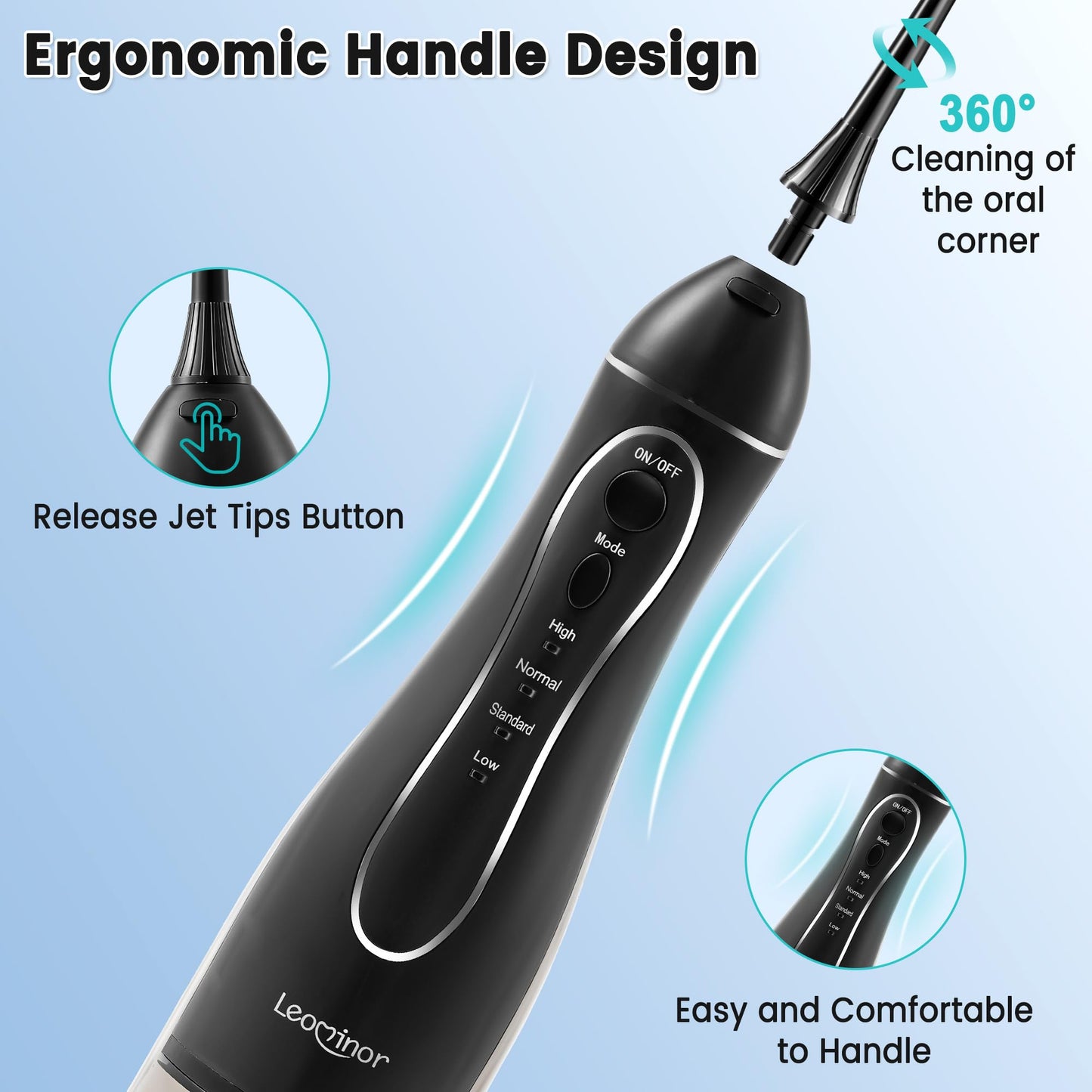 Leominor Portable Water Dental Flosser for Teeth