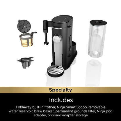 Ninja Single-Serve Coffee Maker with Milk Frother