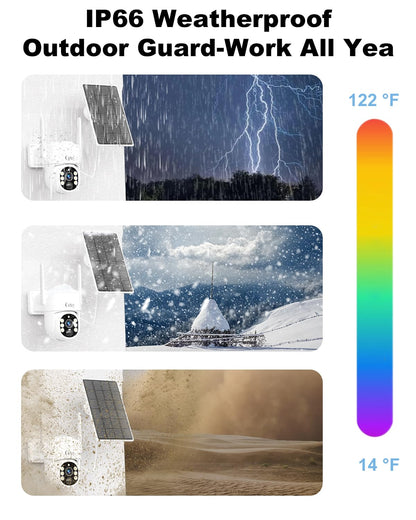 4G LTE Outdoor Solar Security Camera with Audio