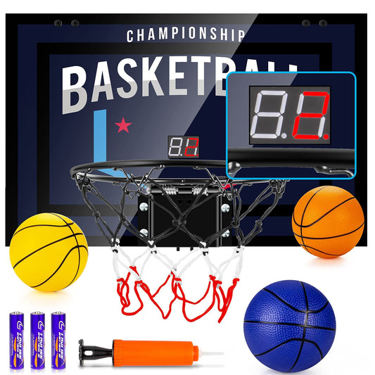 Indoor Basketball Hoop with Electronic Scoreboard