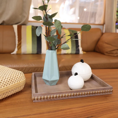 Wood Decorative Serving Tray for Coffee Table