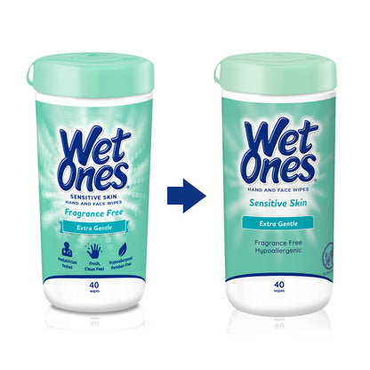 Wet Ones Unscented Sensitive Skin Wipes, 40 ct.