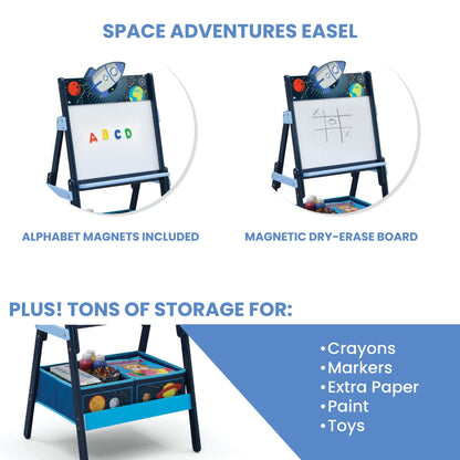 Delta Children Wooden Activity Easel with Storage