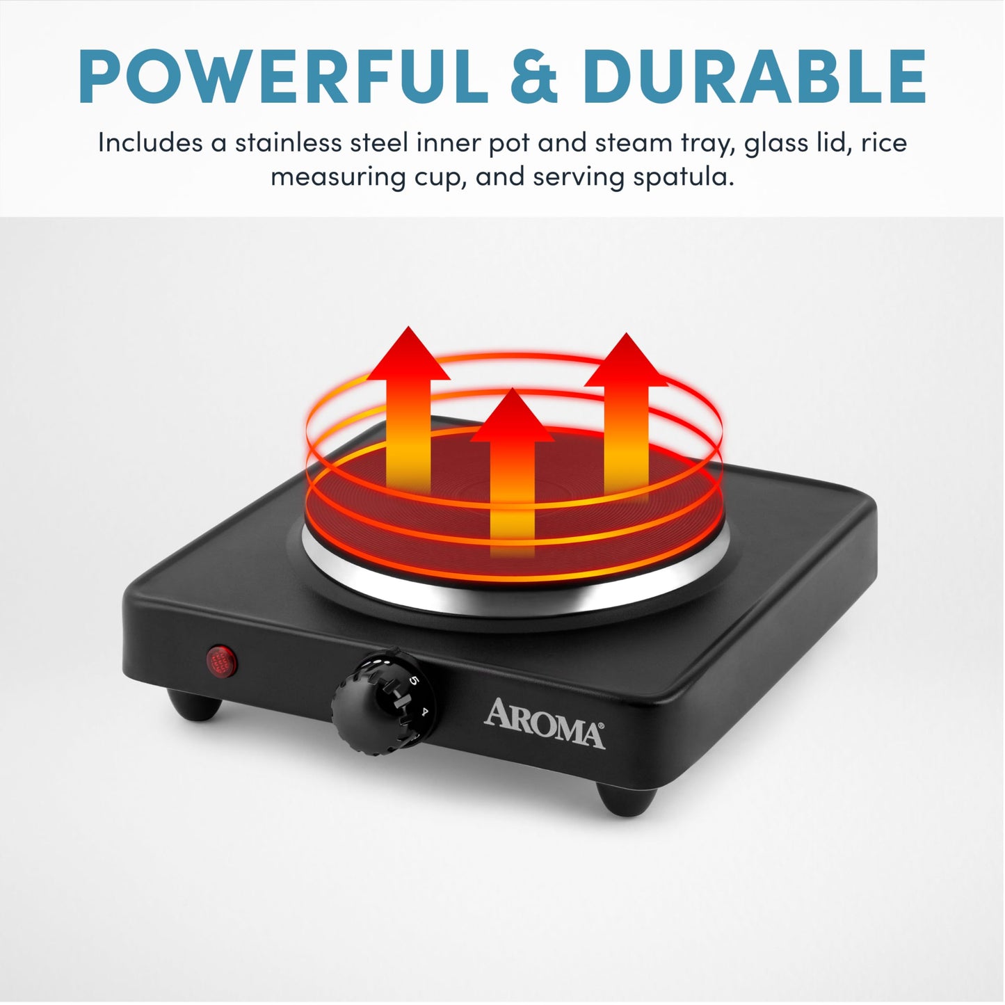 Aroma Single Burner Hot Plate for Cooking