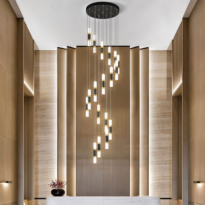 UPDATE: DEAD ❗ LIANGMH 18-Light Modern Kitchen Island Black Gold Ceiling Pendant Light Dimmable LED 108W Staircase Large Chandelier Lobby Living Room Bedroom Foyer High Ceiling Chandelier