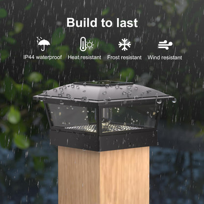 Get 2 for the Price of 1 Solar Post Cap Lights with Edison Bulbs