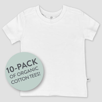 10-Pack HonestBaby Organic Cotton T-Shirts
