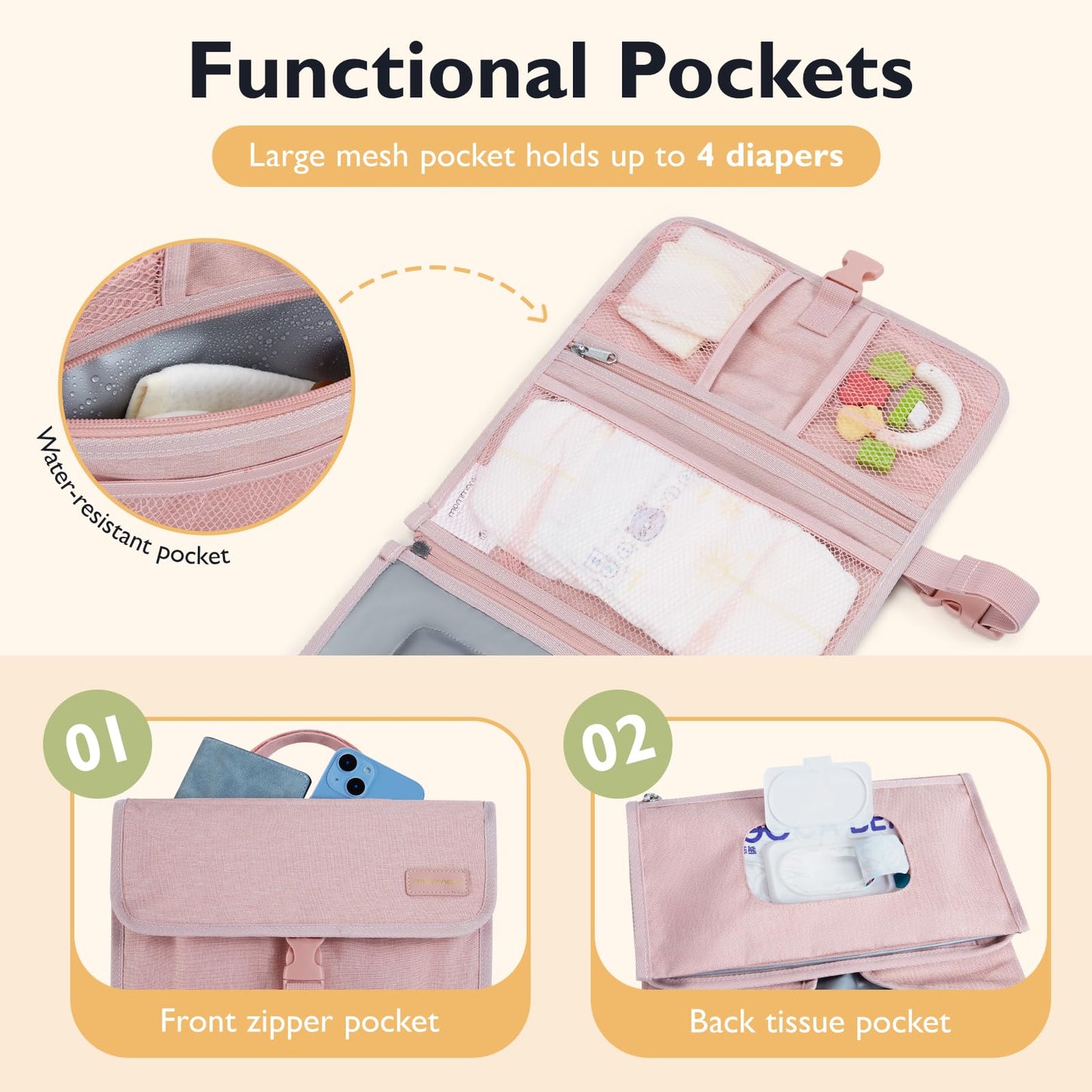 Portable Water-Resistant Baby Changing Pad