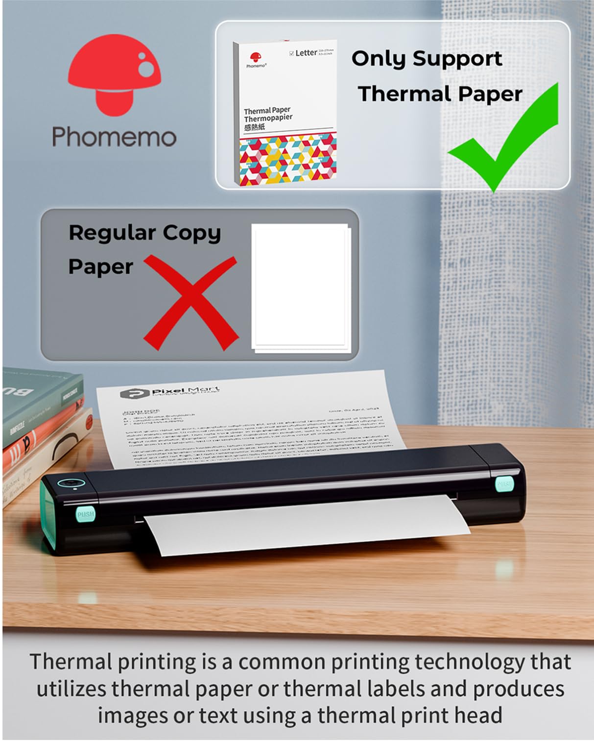 Phomemo Portable Wireless Thermal Printer for Travel