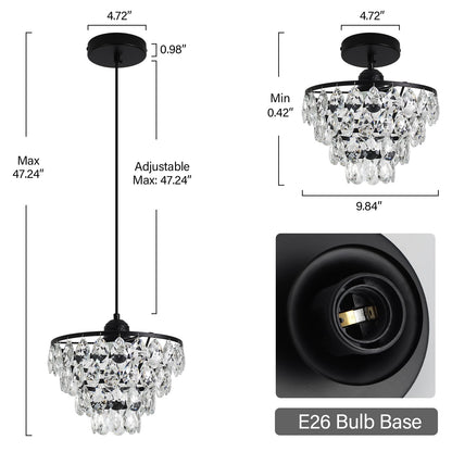 Modern Crystal Chandelier by Luupyia for Home