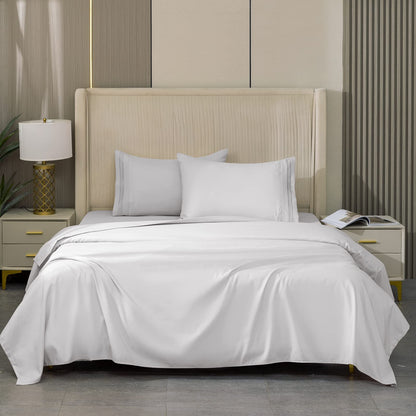 REDKEY Twin Size Bed Sheets Set 3 Piece Set Soft Breathable Bedding Sheets & Pillowcases Sets Deep Pocket Twin Bed Sheets Wrinkle Resistant - Easy Care (Twin,Light Grey)