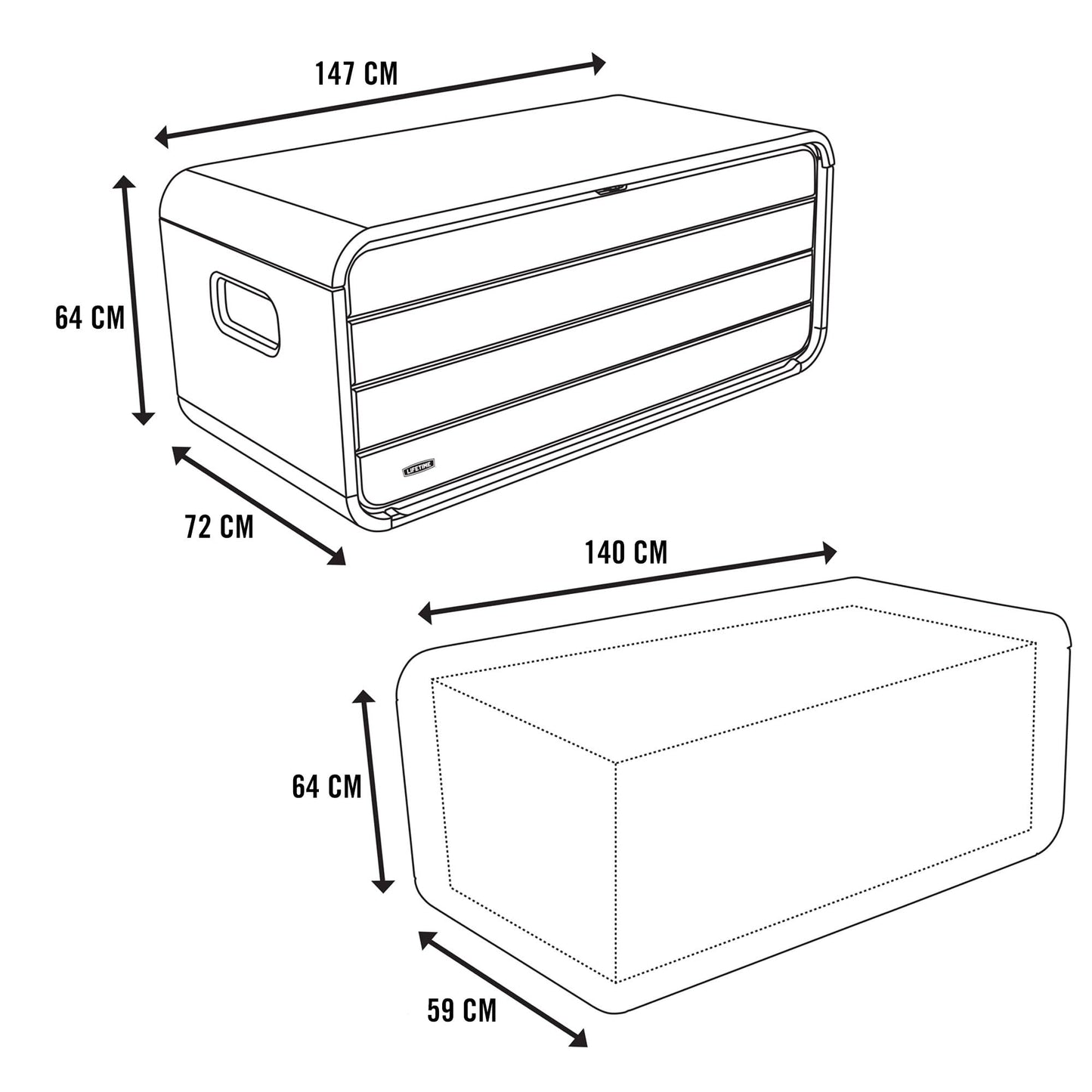 Lifetime 136 Gallon Modern Deck Storage Box