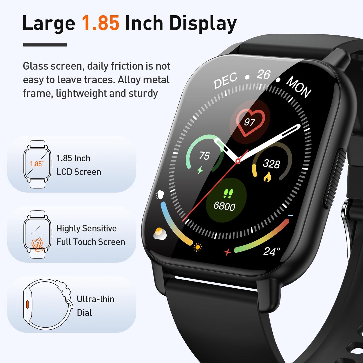 Smart Watch with Heart Rate & Sleep Monitor