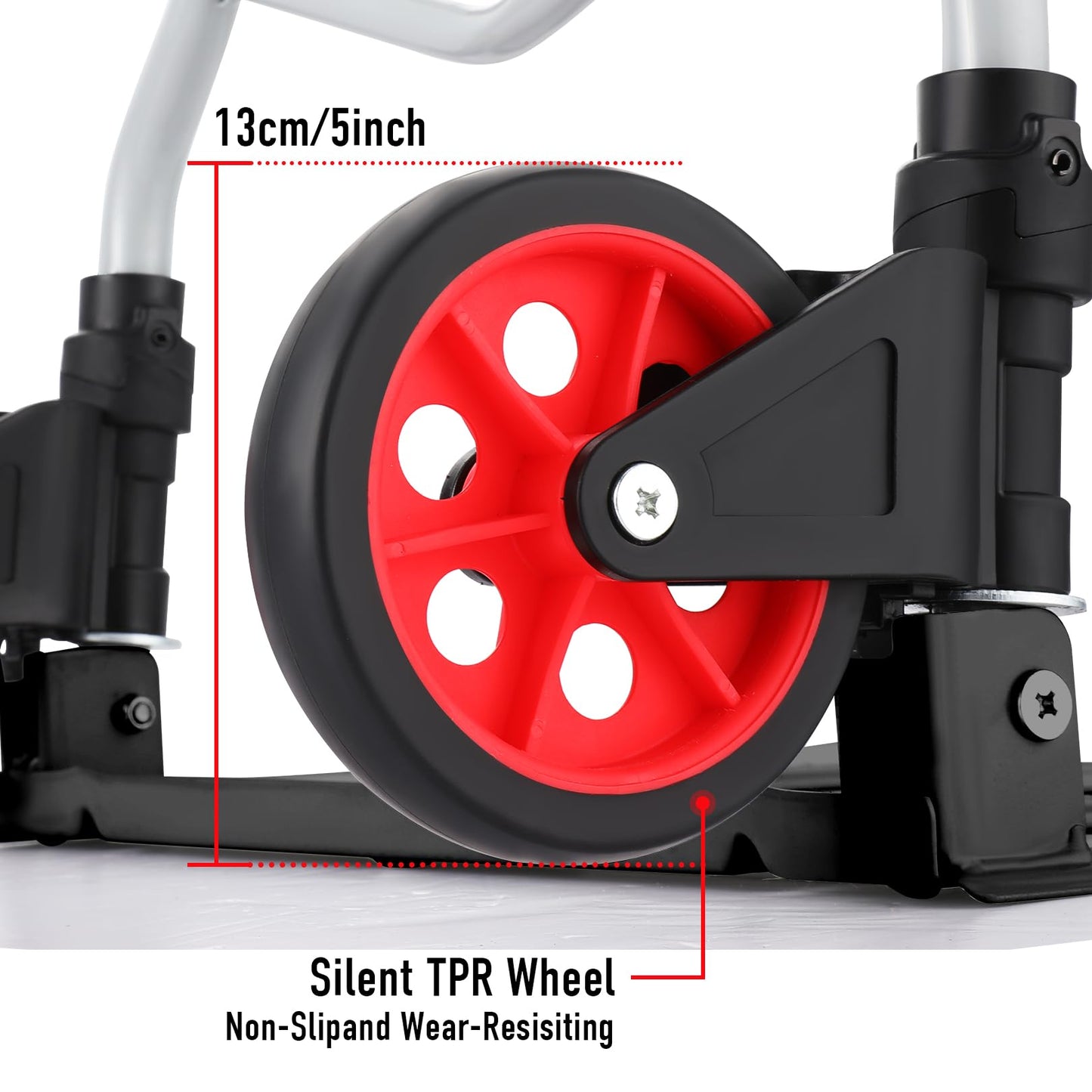 254 LBS Aluminum Folding Hand Trucks and Dolly, Foldable Dolly Cart for Moving Heavy Loads, Collapsible Dolly Convertible Hand Truck Dolley Portable and Durable.