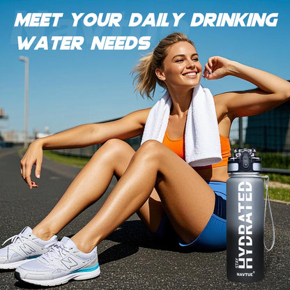 16oz Motivational Water Bottle with Time Marker