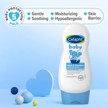2 Pack Cetaphil Baby Wash & Shampoo 13.5oz