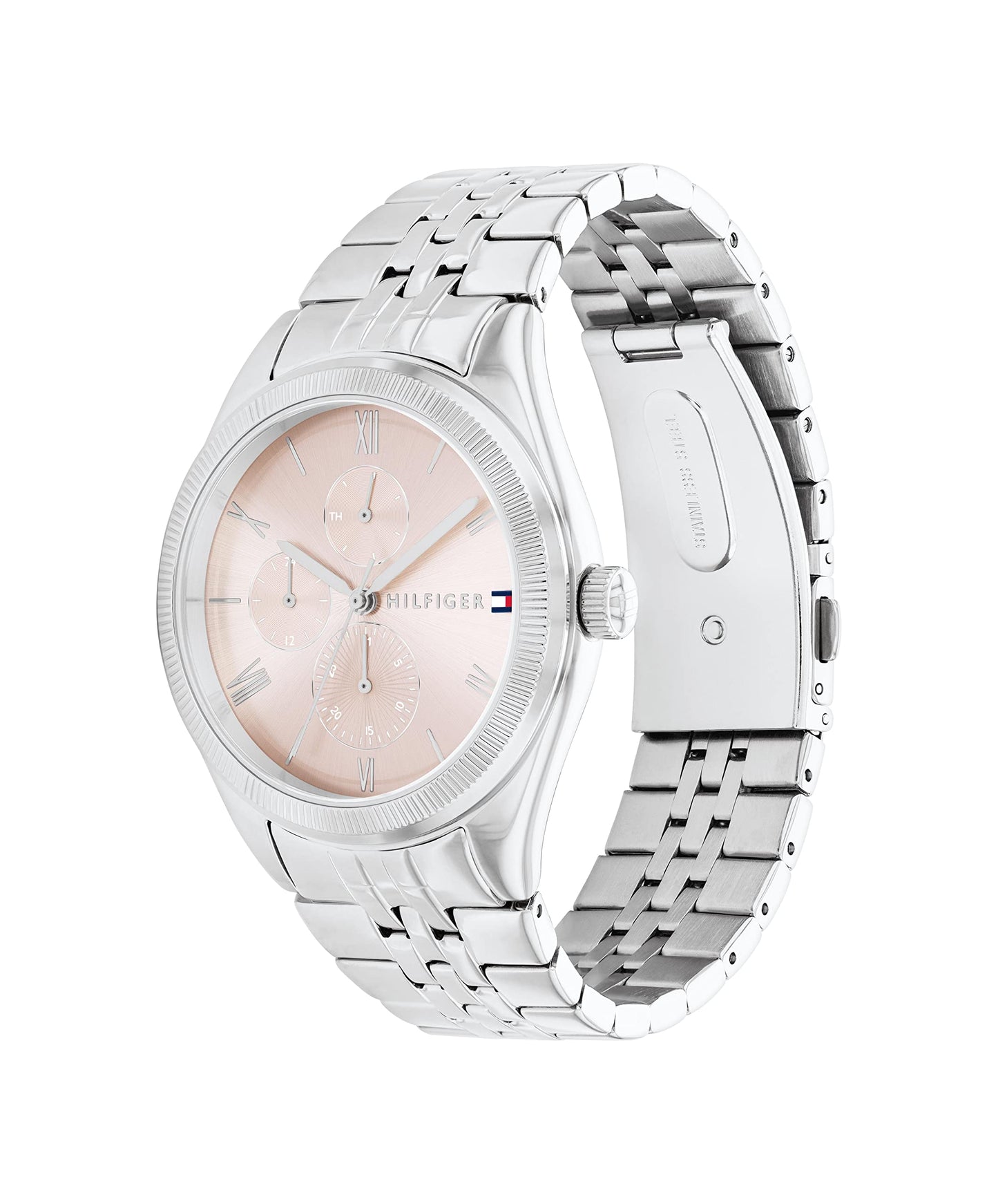 Tommy Hilfiger Women's Multifunction Stainless Steel Case and Link Bracelet Watch, Color: Silver (Model: 1782590)