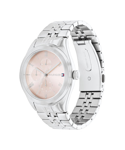 Tommy Hilfiger Women's Multifunction Stainless Steel Case and Link Bracelet Watch, Color: Silver (Model: 1782590)