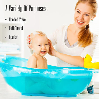 3 Pack Baby Hooded Bath Towels for Infants