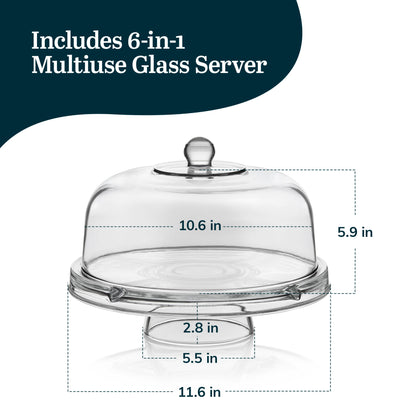 Libbey 6-in-1 Multiuse Glass Serving Bowl