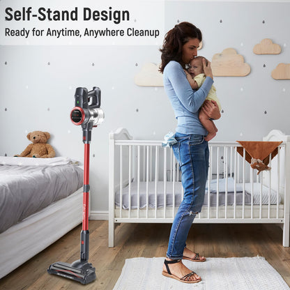6 in 1 Cordless Vacuum Cleaner with LED Display