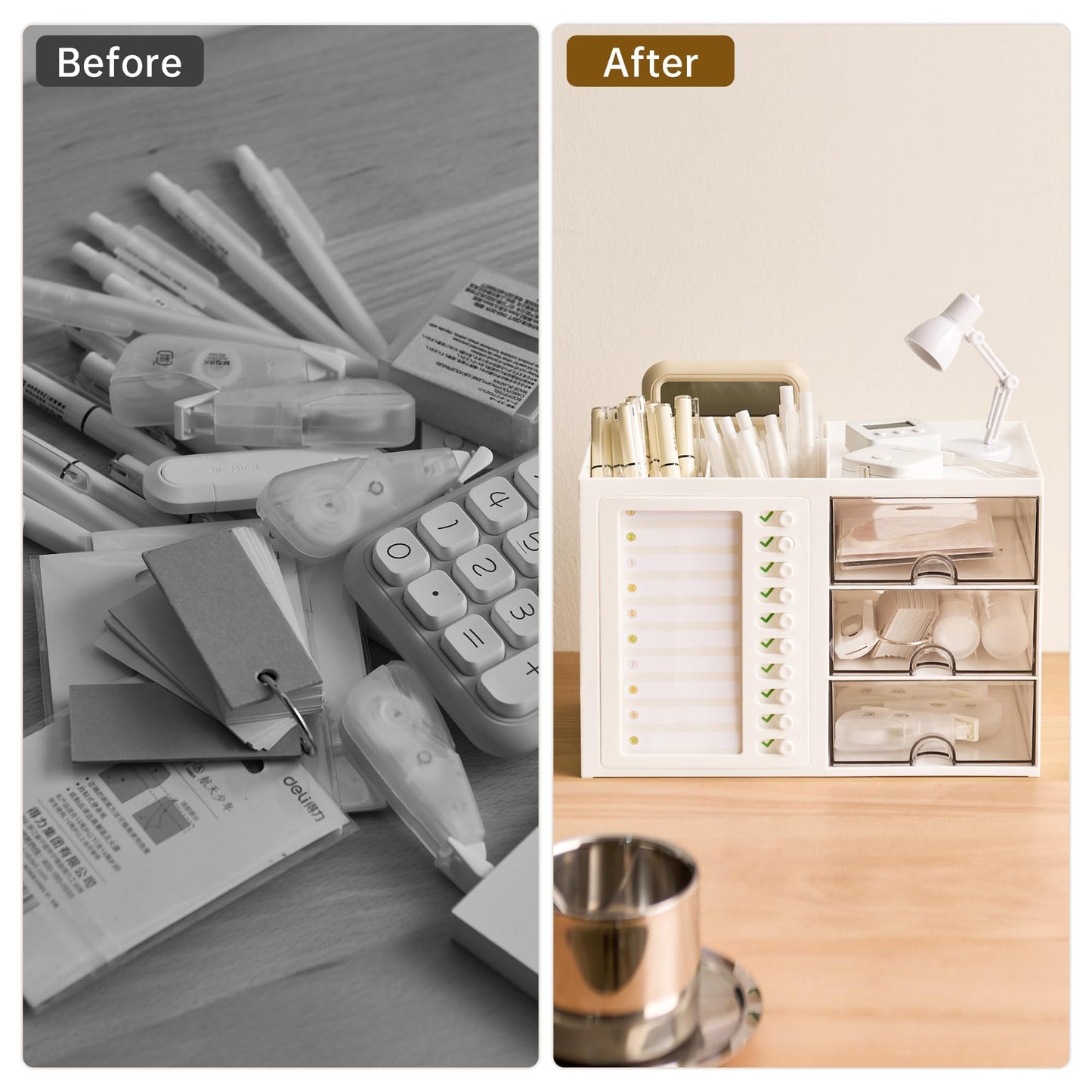 4-Drawer Desk Organizer by UFORU for Office