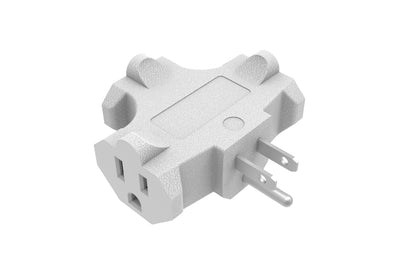 Three Plug Outlet Adapter, UL Listed, 4-Pack