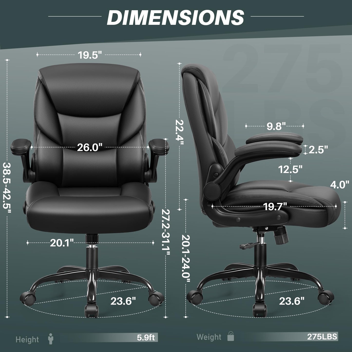 FelixKing Ergonomic Desk Chair for Short People