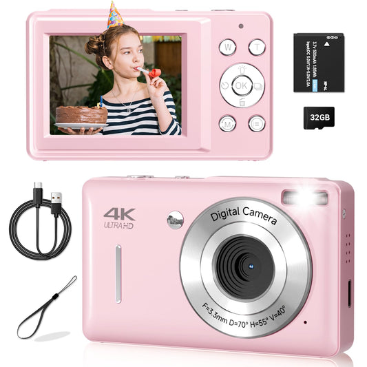FHD 1080P Digital Camera for Kids 16X Zoom
