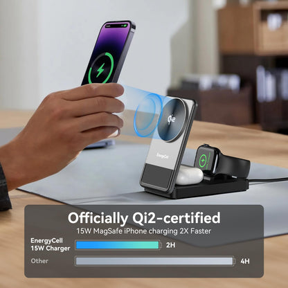 3 in 1 Wireless Charging Station for Apple